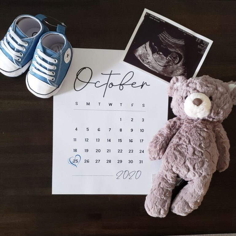 baby due date layout