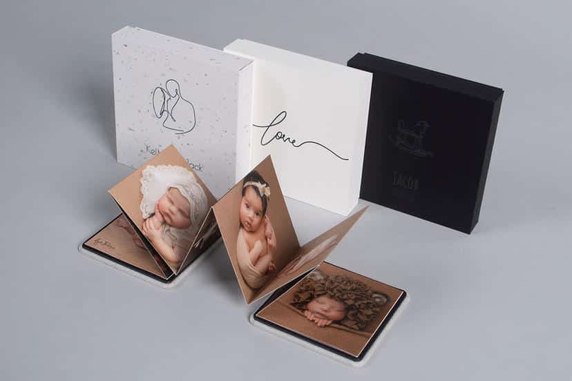 utah county newborn photographer accordion albums available for clients